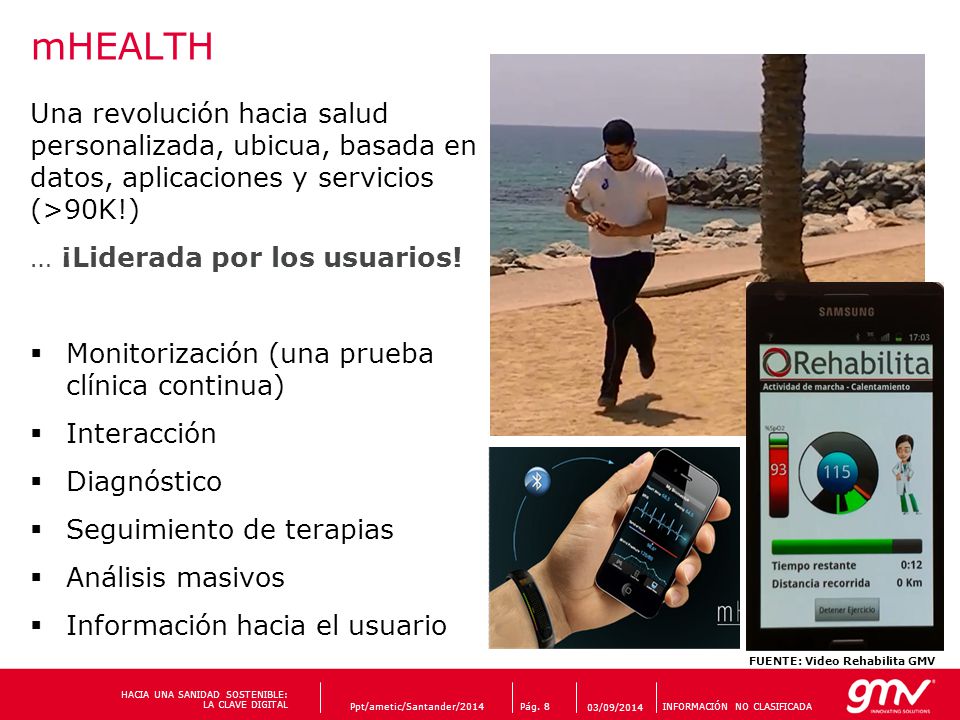 mHEALTH Una revolución hacia salud personalizada, ubicua, basada en datos, aplicaciones y servicios (>90K!)
