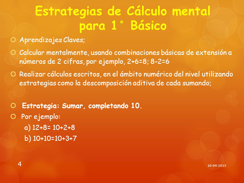 Métodos y Estrategias de Cálculo Mental Coordinación Técnica Compilado por  Profesora Ana María Hernández ppt descargar