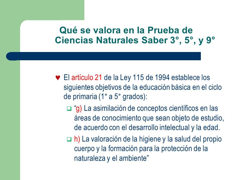 Qué se valora en la Prueba de Ciencias Naturales Saber 3°, 5°, y 9°