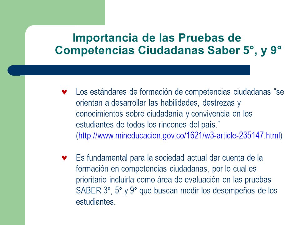 Importancia de las Pruebas de Competencias Ciudadanas Saber 5°, y 9°