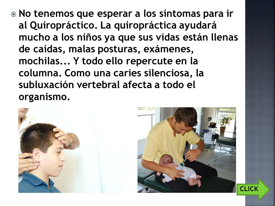 No tenemos que esperar a los síntomas para ir al Quiropráctico