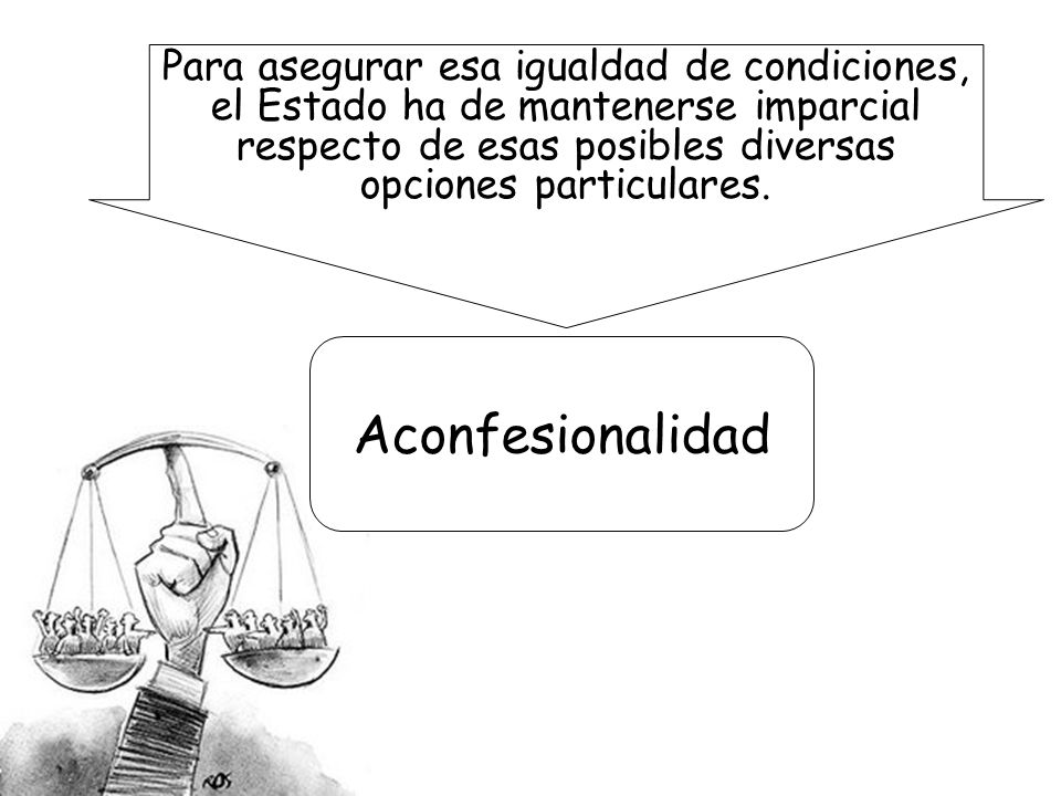 Para asegurar esa igualdad de condiciones, el Estado ha de mantenerse imparcial respecto de esas posibles diversas opciones particulares.