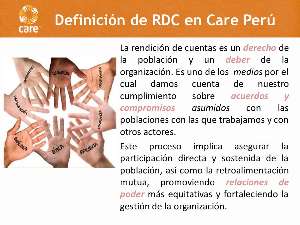 Definición de RDC en Care Perú