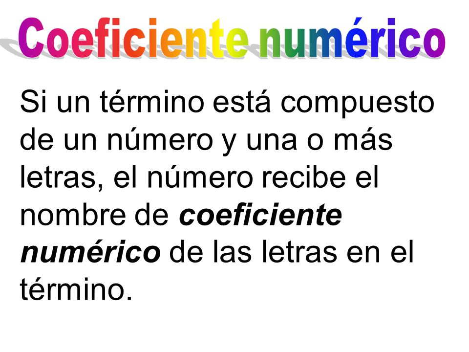 Coeficiente numérico