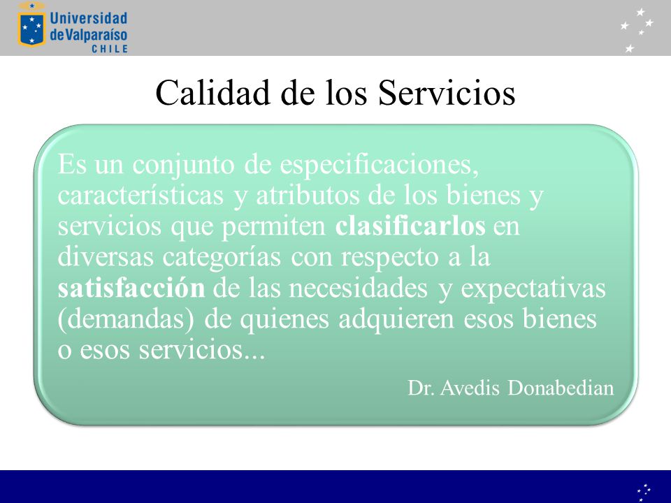 Calidad de los Servicios