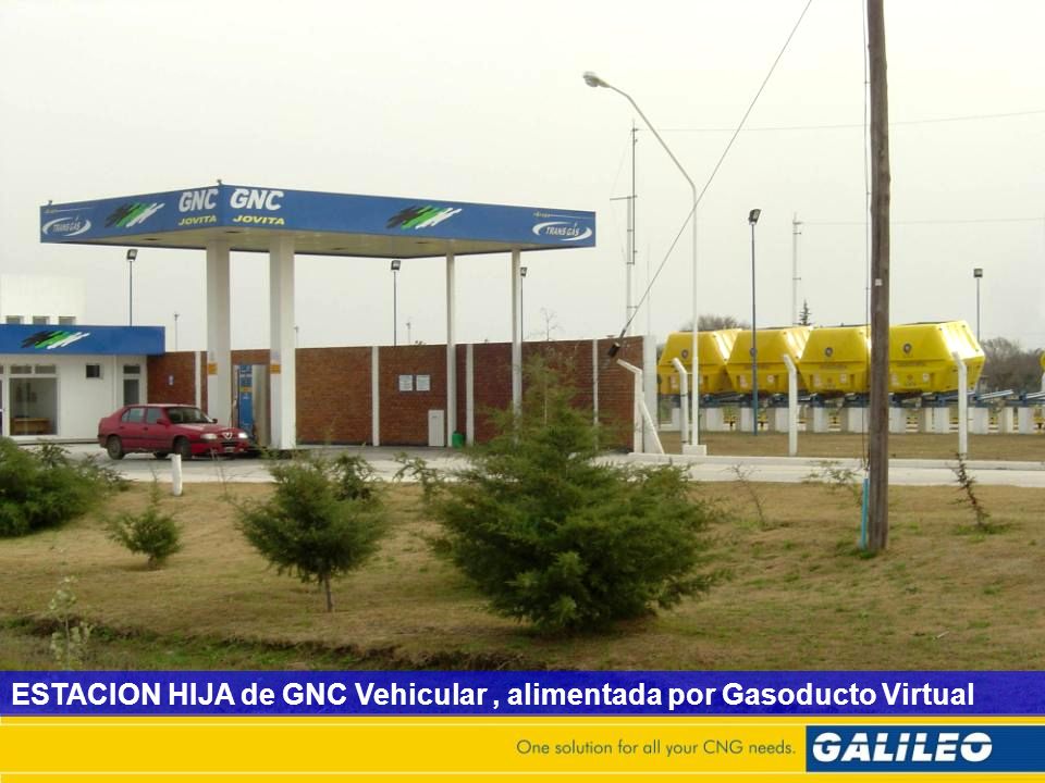 ESTACION HIJA de GNC Vehicular , alimentada por Gasoducto Virtual
