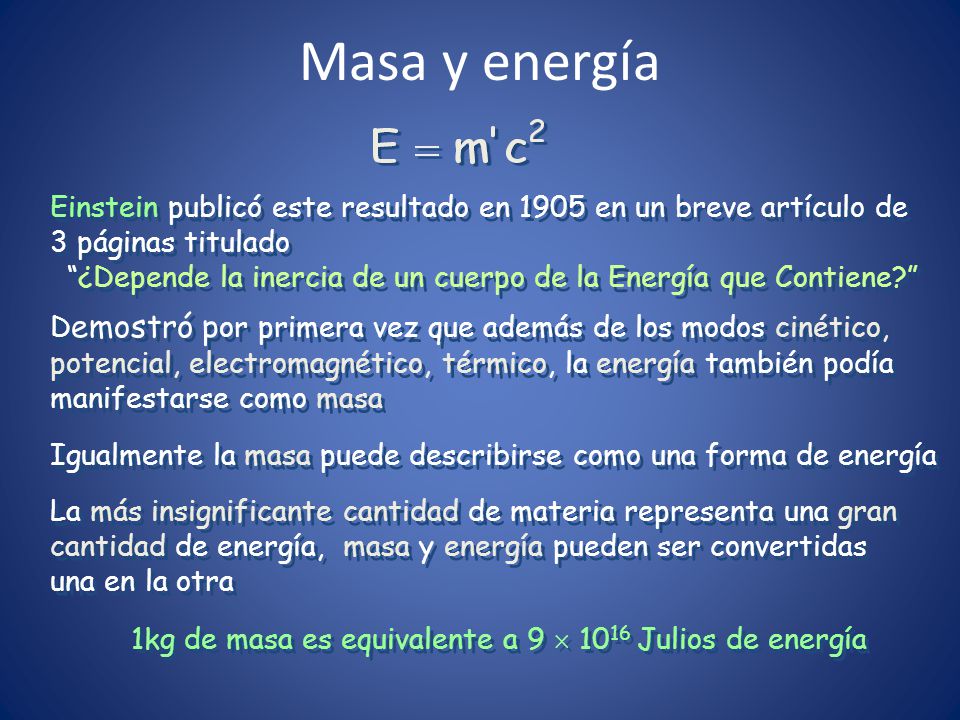 ¿Depende la inercia de un cuerpo de la Energía que Contiene