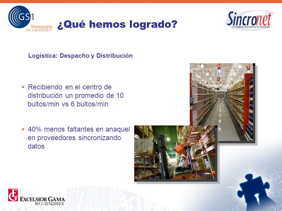 ¿Qué hemos logrado Logística: Despacho y Distribución. Recibiendo en el centro de distribución un promedio de 10 bultos/min vs 6 bultos/min.