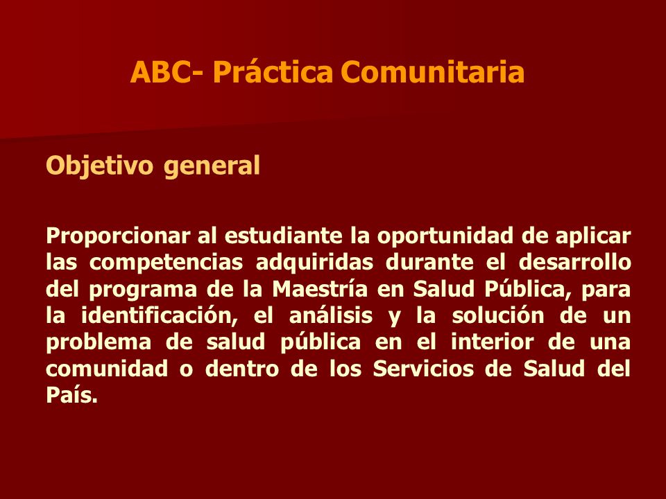 ABC- Práctica Comunitaria
