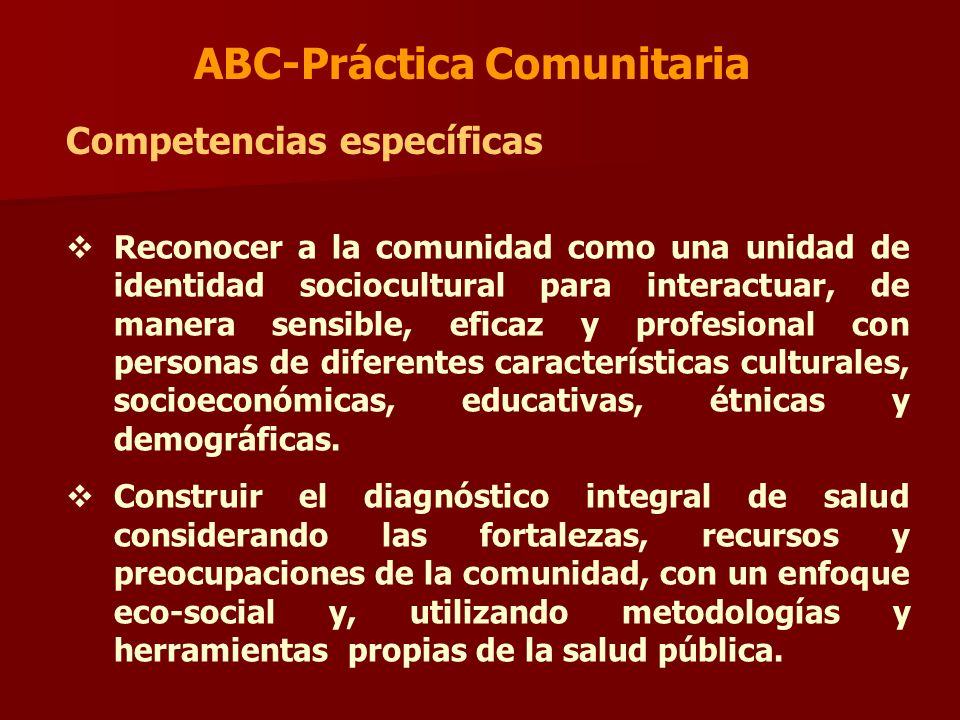 ABC-Práctica Comunitaria
