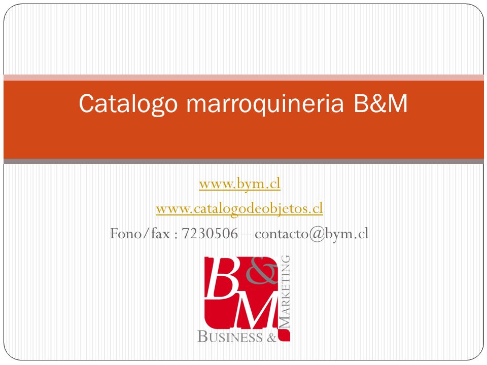 Catalogo marroquineria B&M