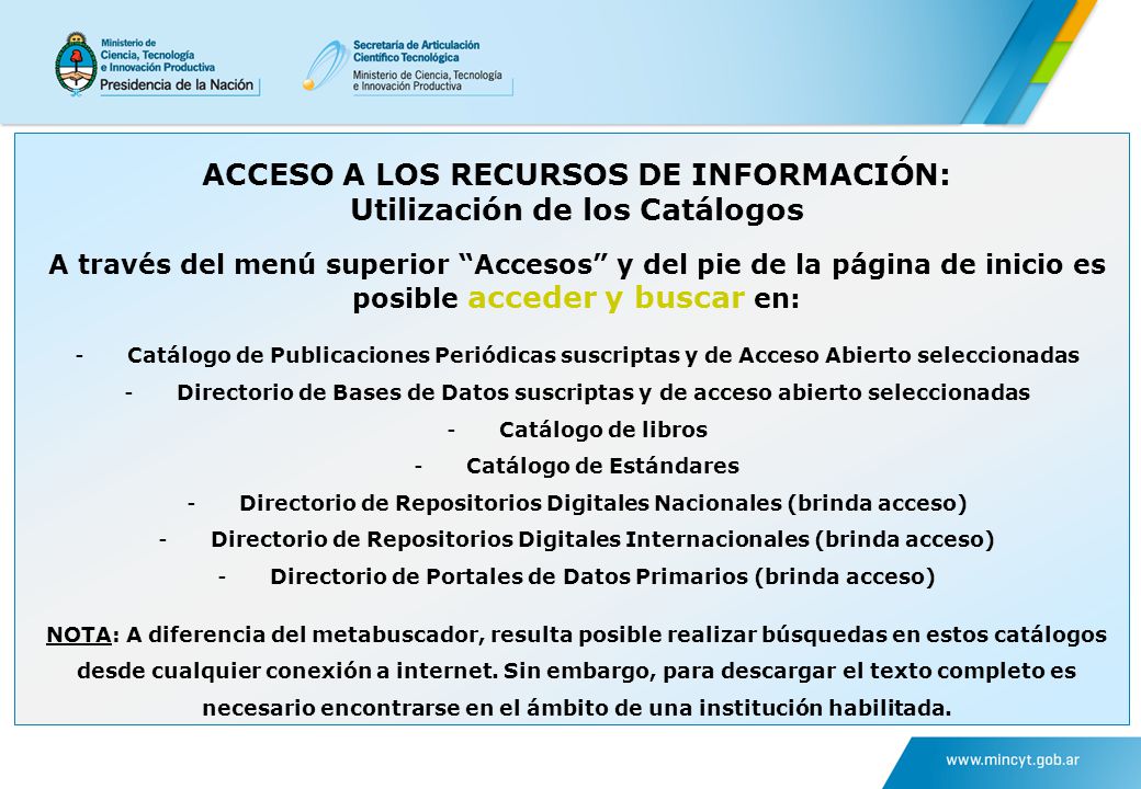 ACCESO A LOS RECURSOS DE INFORMACIÓN: Utilización de los Catálogos