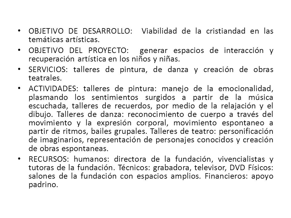 OBJETIVO DE DESARROLLO: Viabilidad de la cristiandad en las temáticas artísticas.