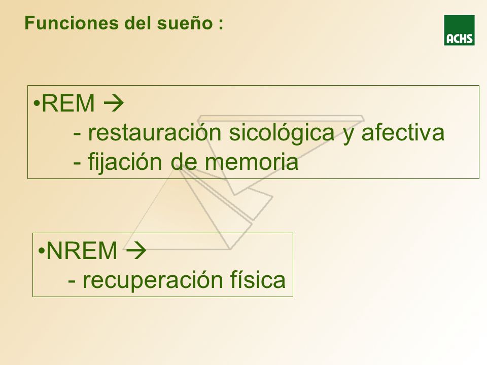 - restauración sicológica y afectiva - fijación de memoria