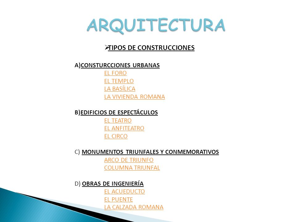 ARQUITECTURA TIPOS DE CONSTRUCCIONES CONSTURCCIONES URBANAS EL FORO