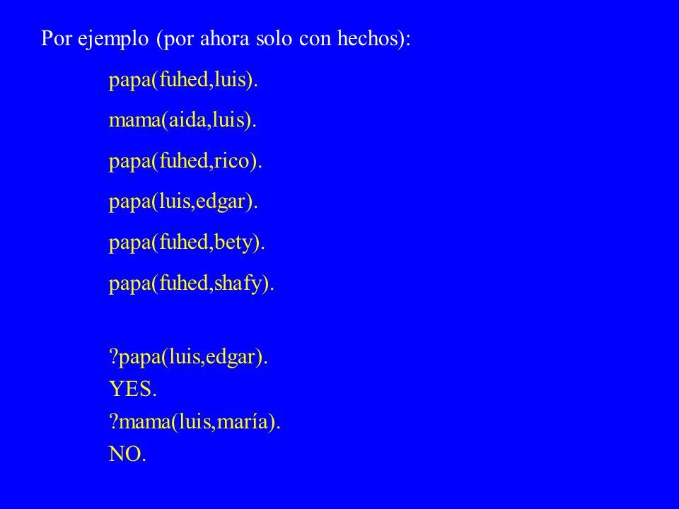 Por ejemplo (por ahora solo con hechos):