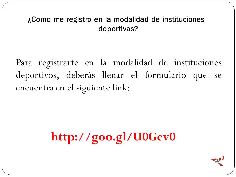 ¿Como me registro en la modalidad de instituciones deportivas