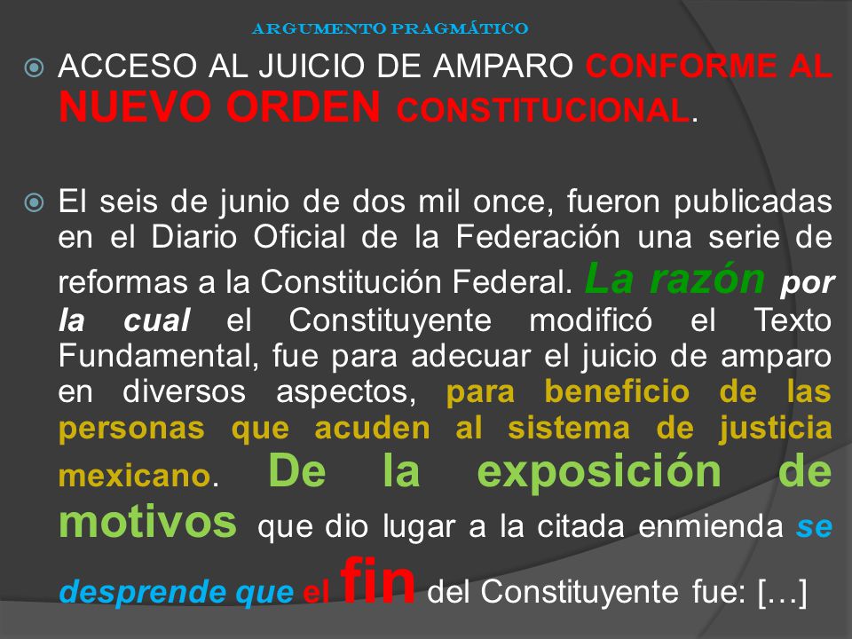 ACCESO AL JUICIO DE AMPARO CONFORME AL NUEVO ORDEN CONSTITUCIONAL.