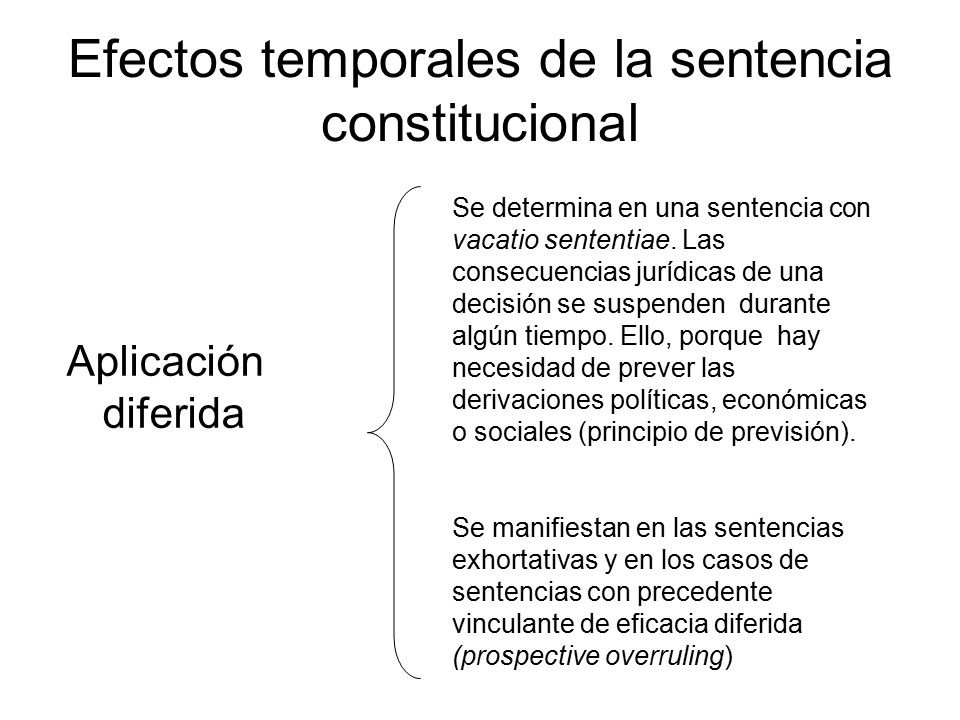 Efectos temporales de la sentencia constitucional