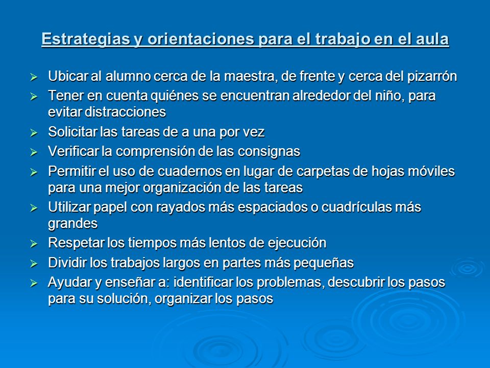 Estrategias y orientaciones para el trabajo en el aula