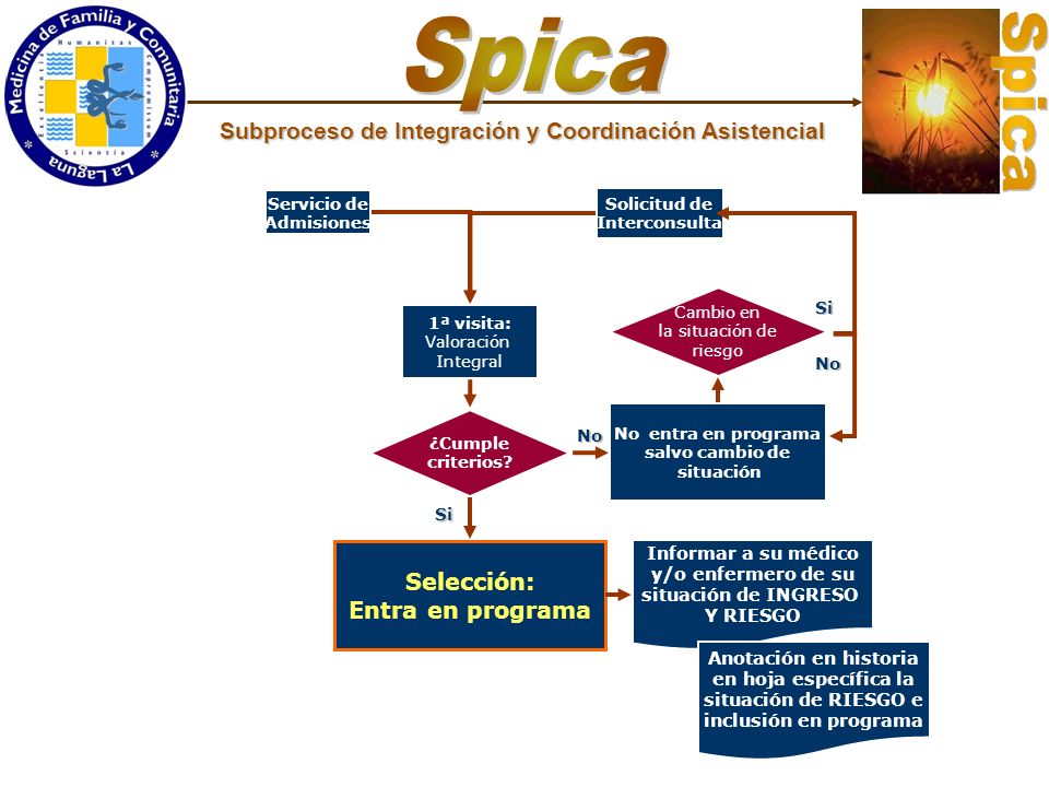 Spica Subproceso de Integración y Coordinación Asistencial Selección: