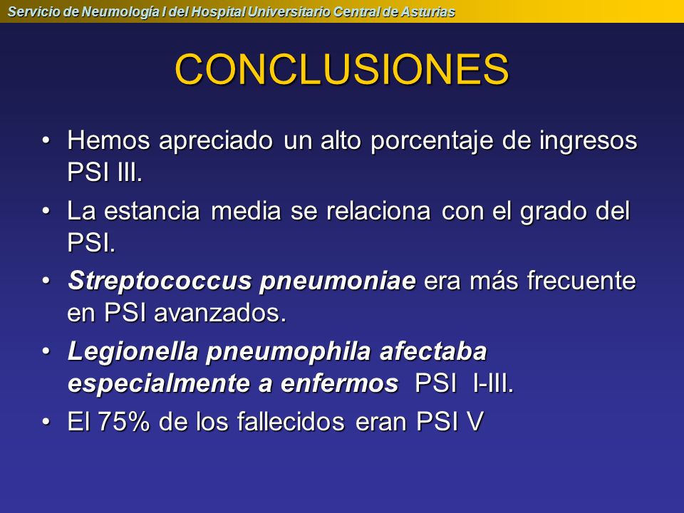 CONCLUSIONES Hemos apreciado un alto porcentaje de ingresos PSI III.