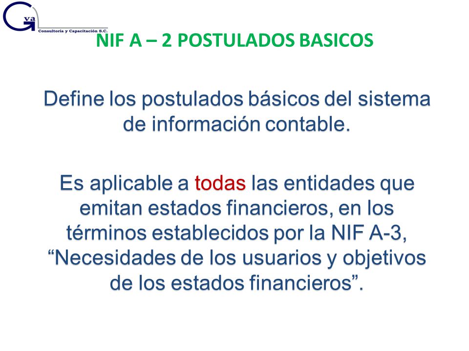 NIF A – 2 POSTULADOS BASICOS