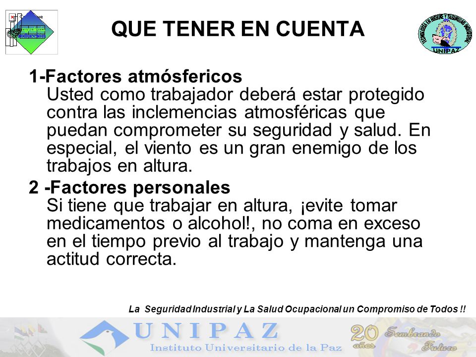 La Seguridad Industrial y La Salud Ocupacional un Compromiso de Todos !!