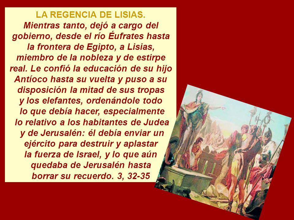 y los elefantes, ordenándole todo lo que debía hacer, especialmente