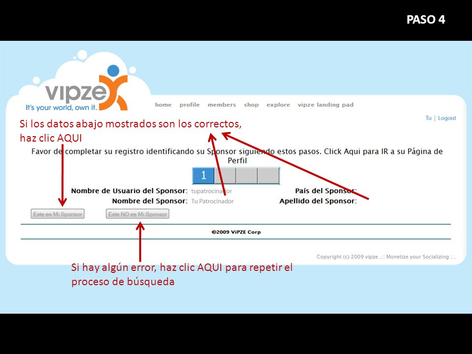 PASO 4 Si los datos abajo mostrados son los correctos, haz clic AQUI