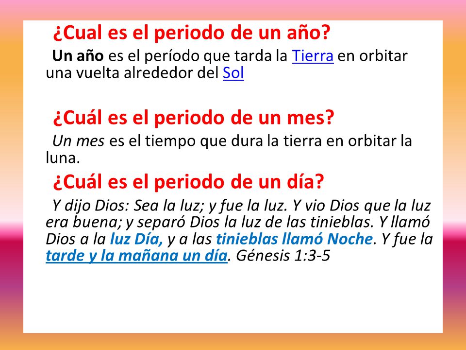 ¿Cual es el periodo de un año