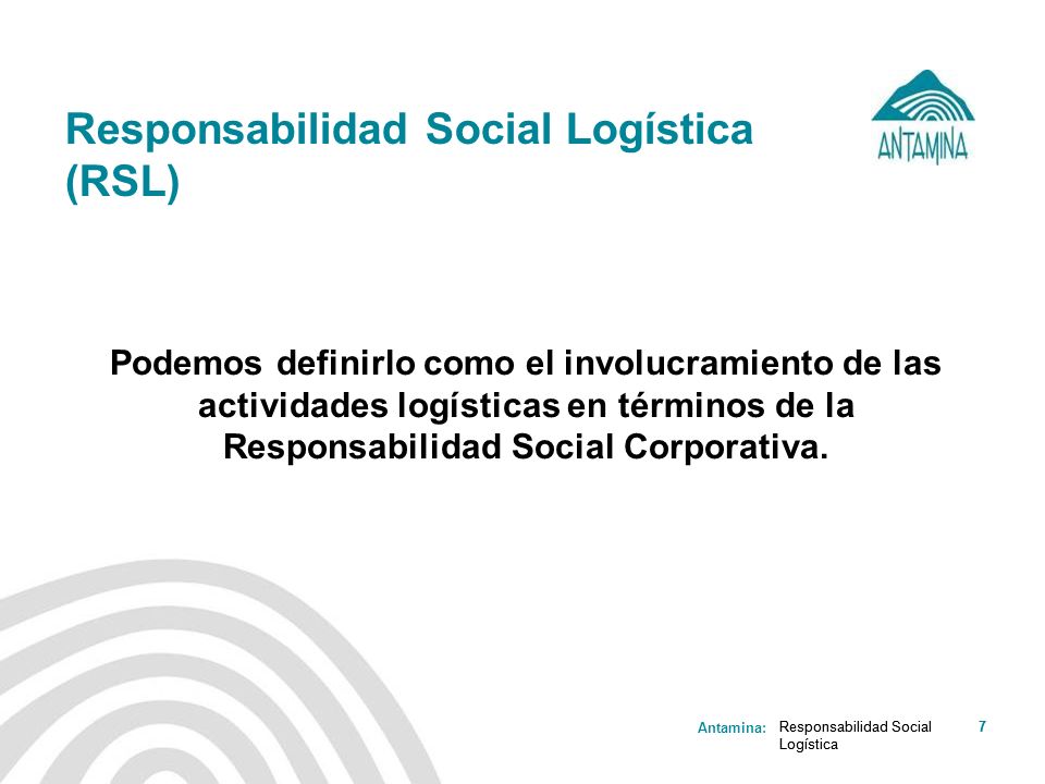 Responsabilidad Social Logística (RSL)