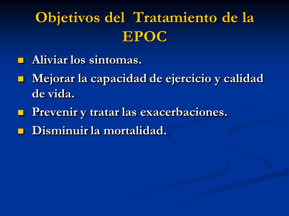 Objetivos del Tratamiento de la EPOC