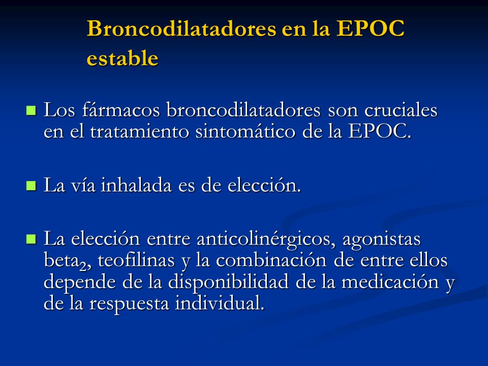 Broncodilatadores en la EPOC estable