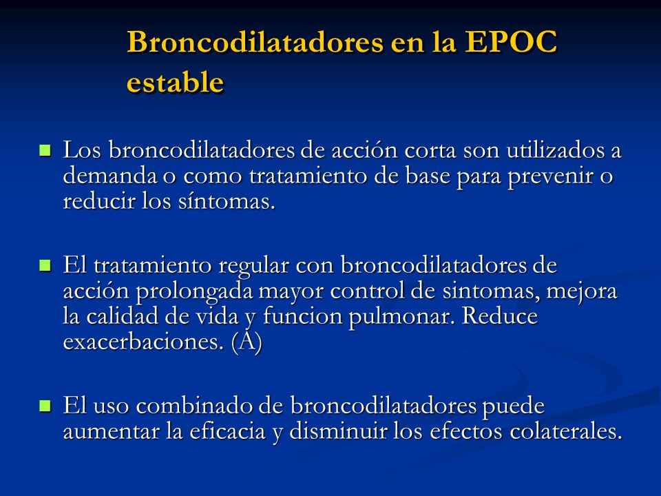 Broncodilatadores en la EPOC estable