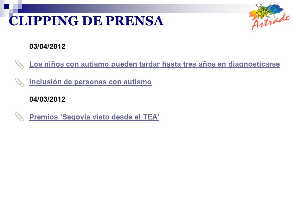 CLIPPING DE PRENSA 03/04/2012. Los niños con autismo pueden tardar hasta tres años en diagnosticarse.