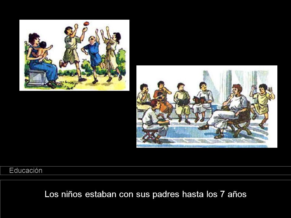 Los niños estaban con sus padres hasta los 7 años