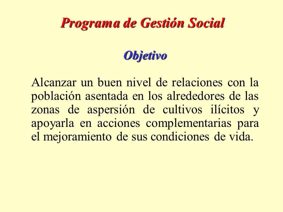 Programa de Gestión Social