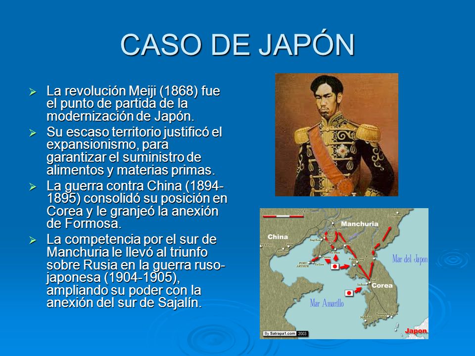 CASO DE JAPÓN La revolución Meiji (1868) fue el punto de partida de la modernización de Japón.