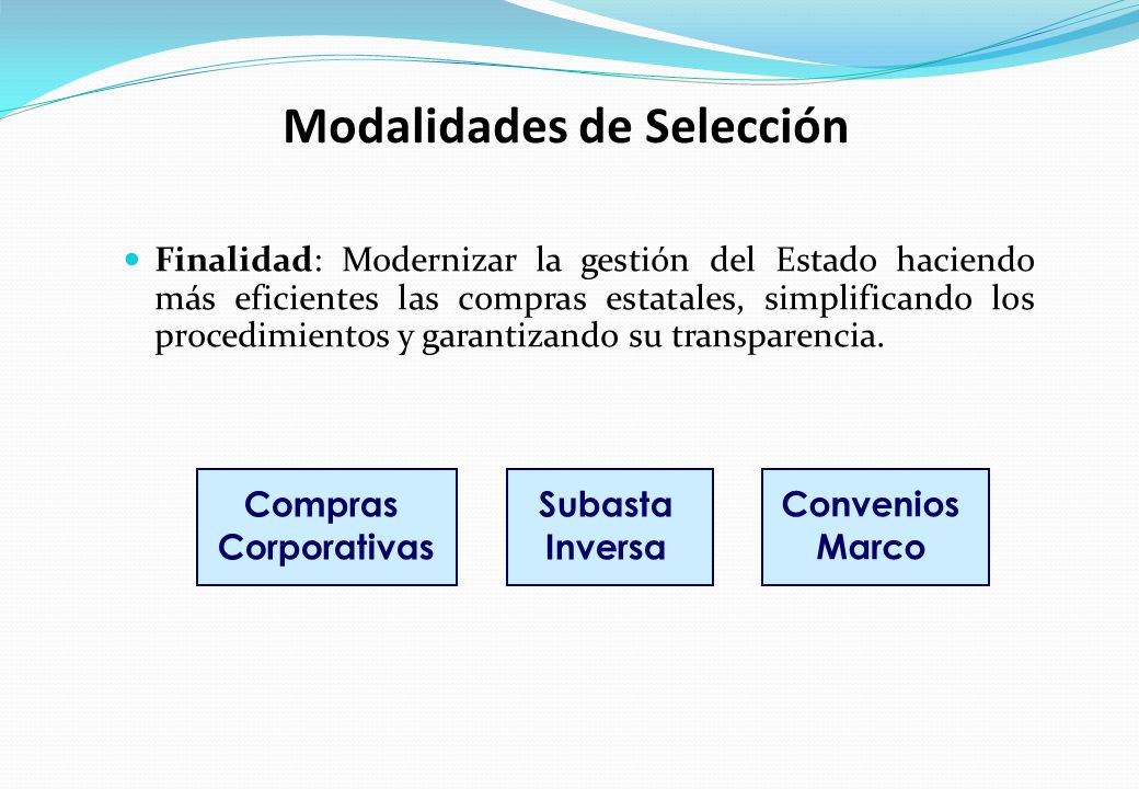 Modalidades de Selección