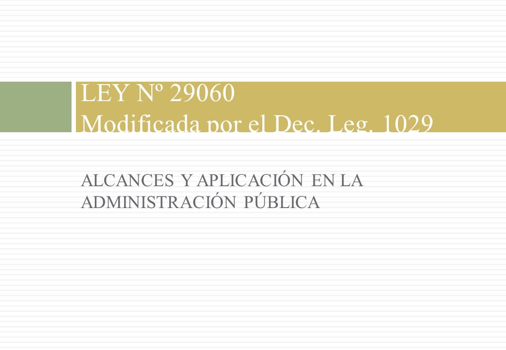 LEY Nº Modificada por el Dec. Leg. 1029
