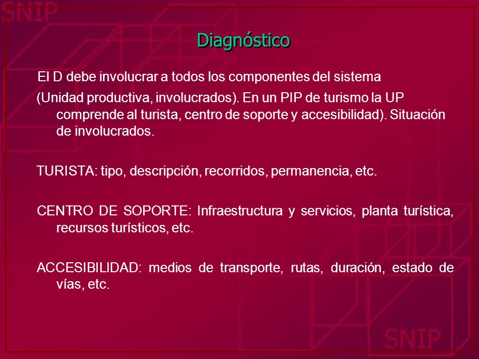 Diagnóstico El D debe involucrar a todos los componentes del sistema