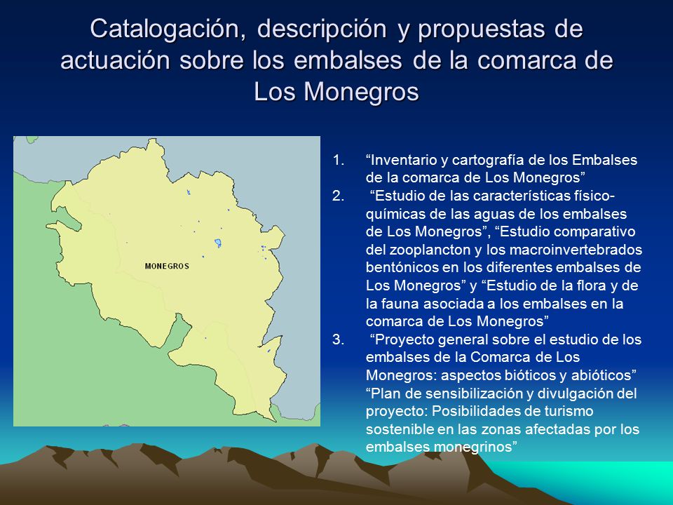 Catalogación, descripción y propuestas de actuación sobre los embalses de la comarca de Los Monegros