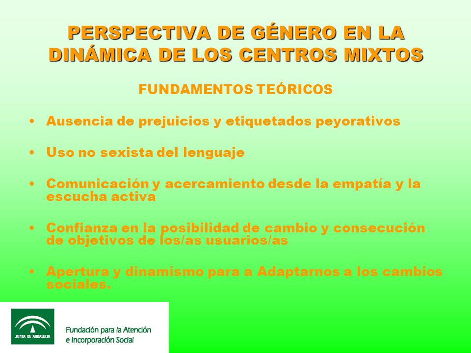 PERSPECTIVA DE GÉNERO EN LA DINÁMICA DE LOS CENTROS MIXTOS