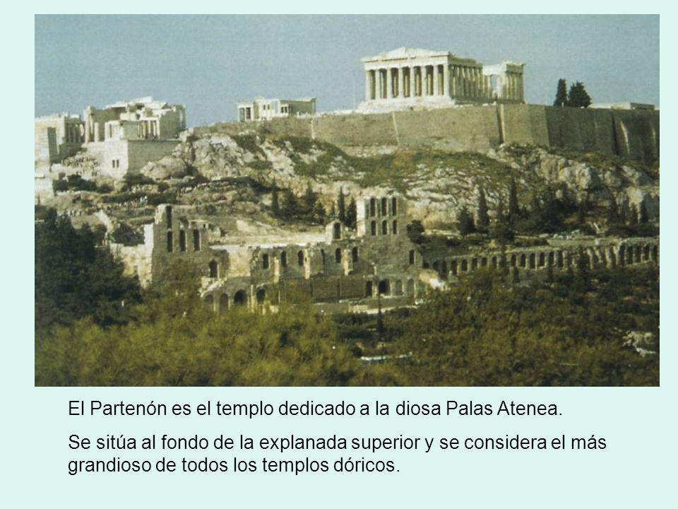El Partenón es el templo dedicado a la diosa Palas Atenea.