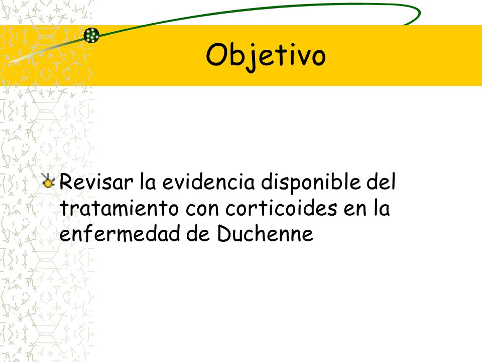 Objetivo Revisar la evidencia disponible del tratamiento con corticoides en la enfermedad de Duchenne.