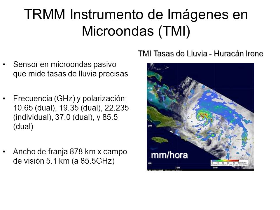 TRMM Instrumento de Imágenes en Microondas (TMI)