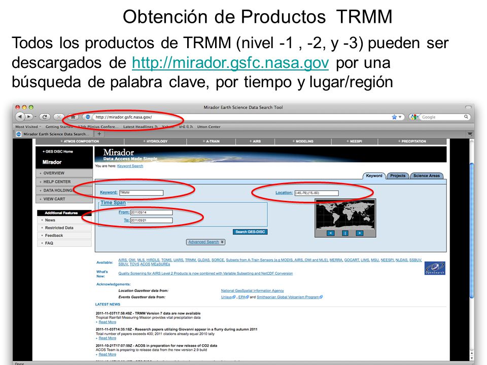 Obtención de Productos TRMM
