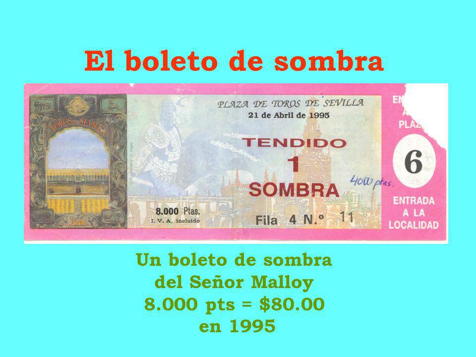 Un boleto de sombra del Señor Malloy pts = $80.00 en 1995