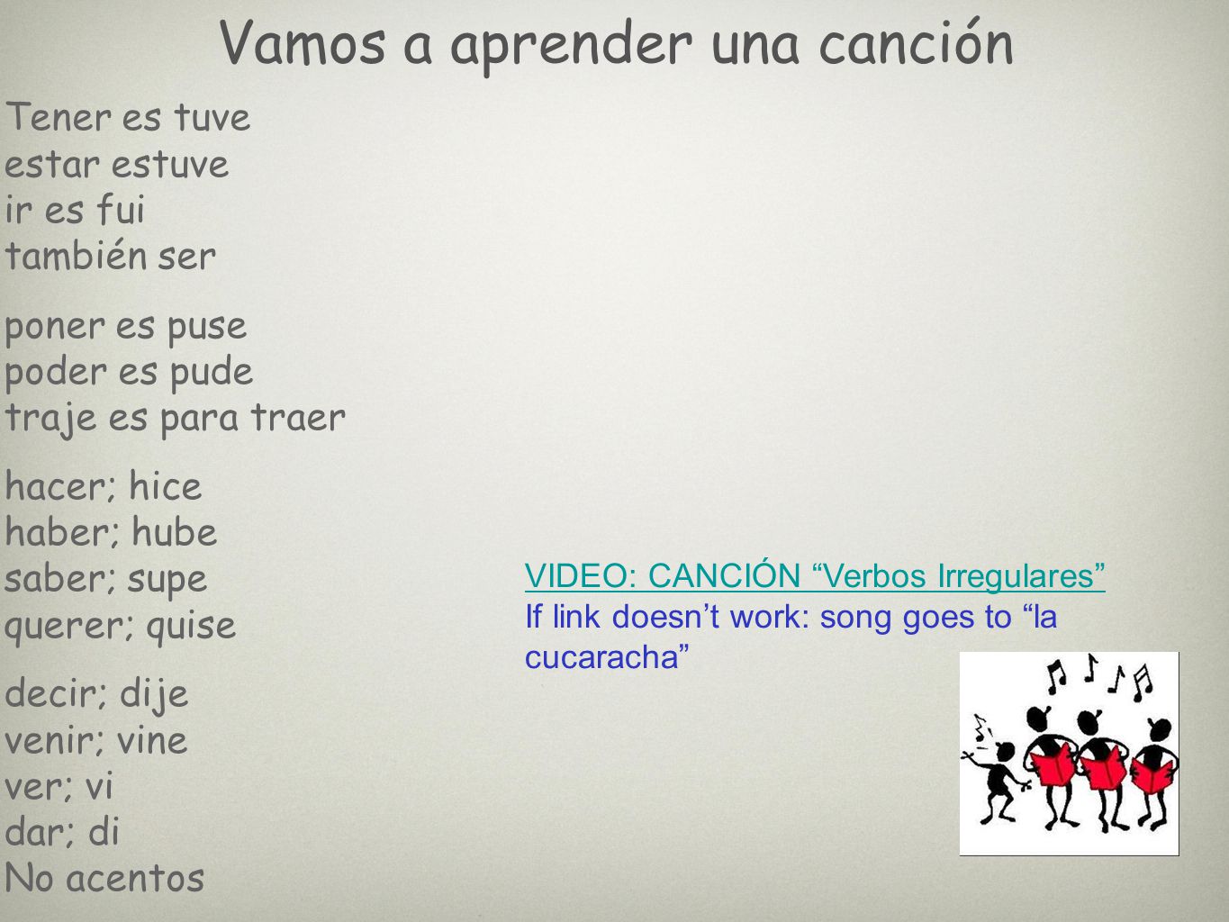 Vamos a aprender una canción